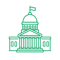 Capitol Building Line Art in Green for HubSpot Card-1