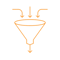 Funnel With Arrows in Orange Line Art-1