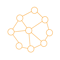 Network Graph Icon with Orange Nodes-1