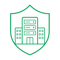Shield Protecting Server Minimalist Green Icon-1